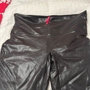Spanx faux leather moto legging